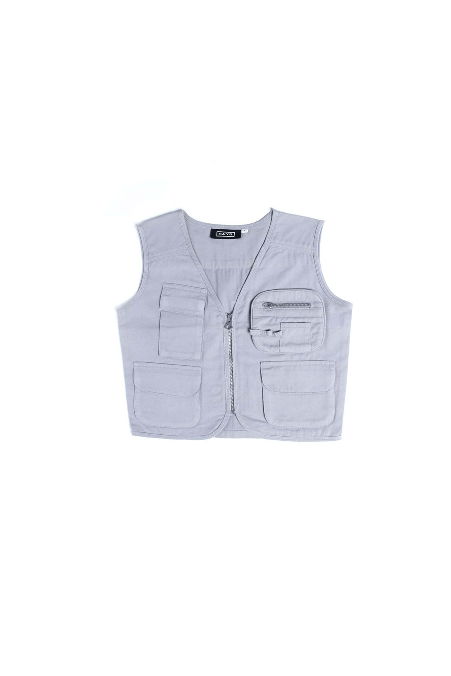 Multipocket twill cargo gilet